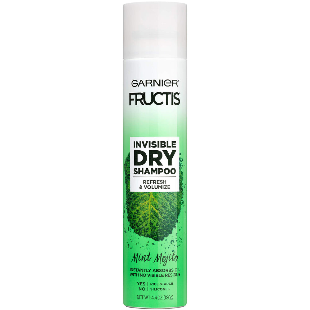 Garnier Fructis front packaging showing Mint Mojito scent and 4.4 oz size benefit