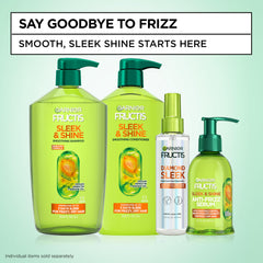 Garnier Fructis before and after hair image showing reduced frizz