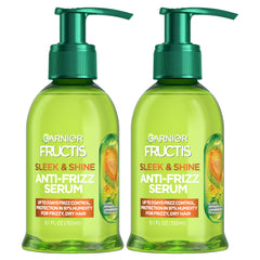 Garnier Fructis serum front bottle view shows sleek design and benefits