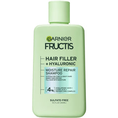 Garnier Fructis front bottle view showing clean branding and moisturizing benefit