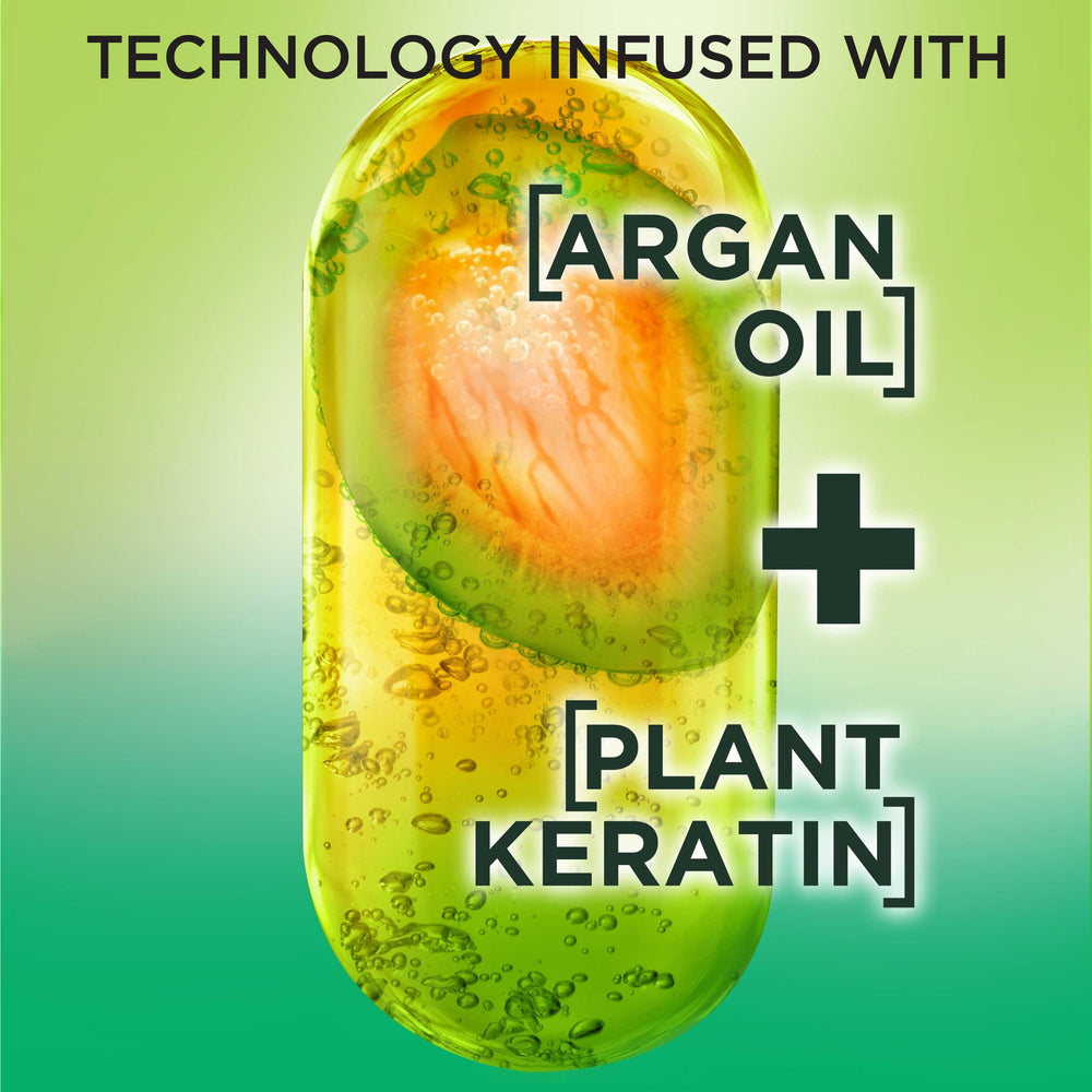 Garnier Fructis with argan oil visual highlighting smoothing benefit