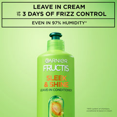 Garnier Fructis cream texture poured to show smooth consistency and easy spread