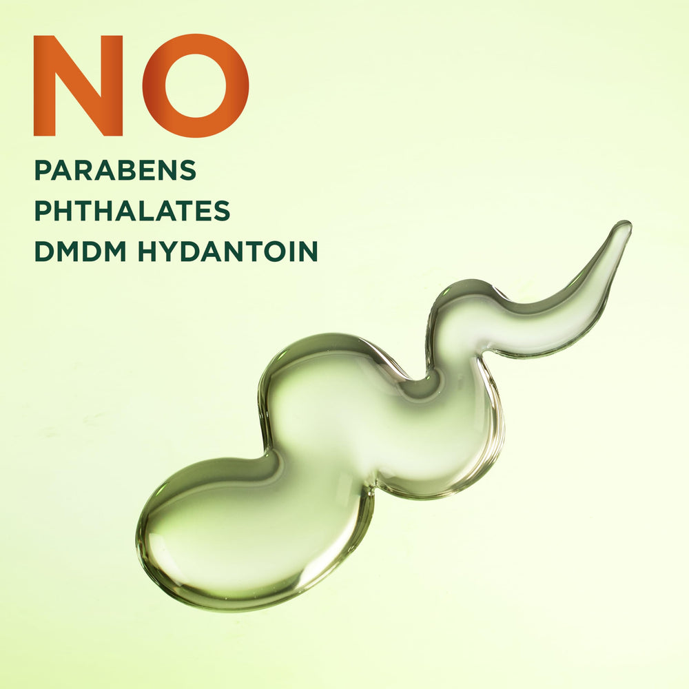 Garnier product label close-up displaying ingredients and cruelty-free badge