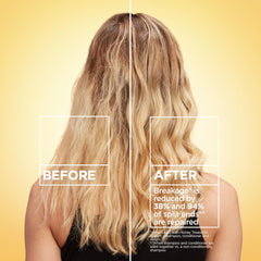 Garnier shampoo texture close-up highlighting creamy honey-rich formula