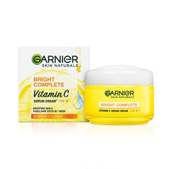 Garnier jar front view showing branding and compact 45g size benefit