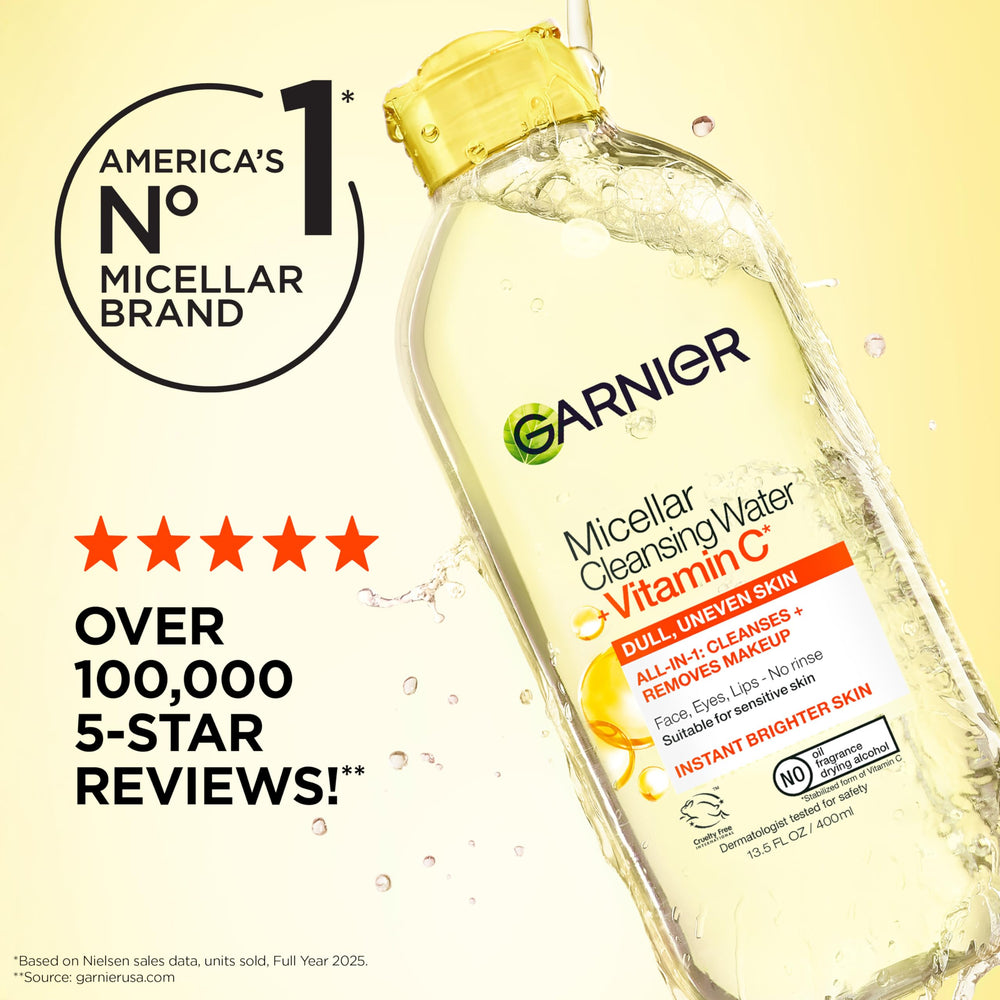 Face after cleanse showing Garnier’s refreshed, hydrated appearance
