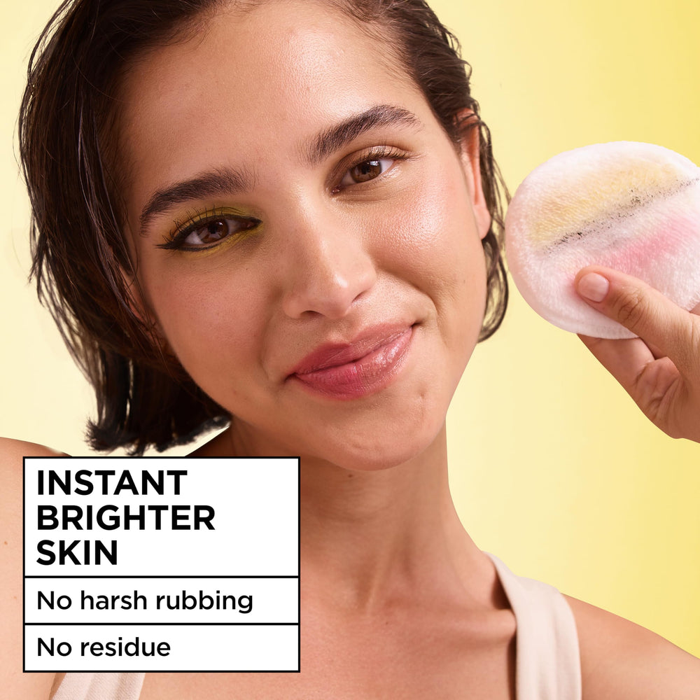 Garnier being applied on a cotton pad for quick makeup removal benefit