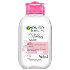 Garnier micellar in use removing eye makeup with ease