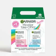 Garnier front packaging showing travel kit and benefits
