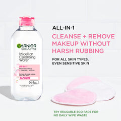 Garnier micellar waterproof front packaging highlighting travel-ready strength