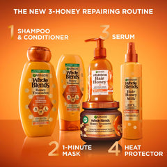 Garnier shampoo dispensed in hand demonstrating amount and ease of use