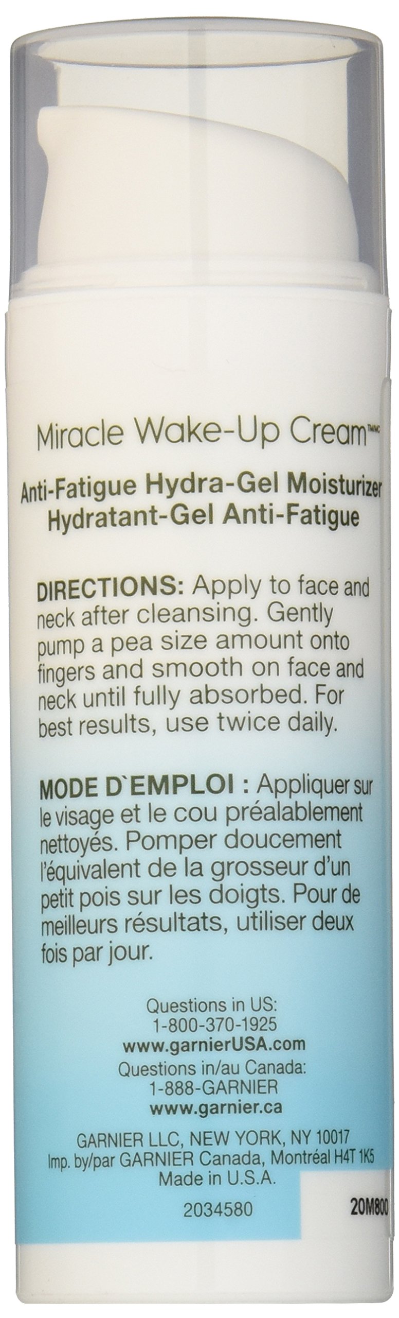 Garnier close-up of gel texture demonstrating fast-absorbing, hydrating formula