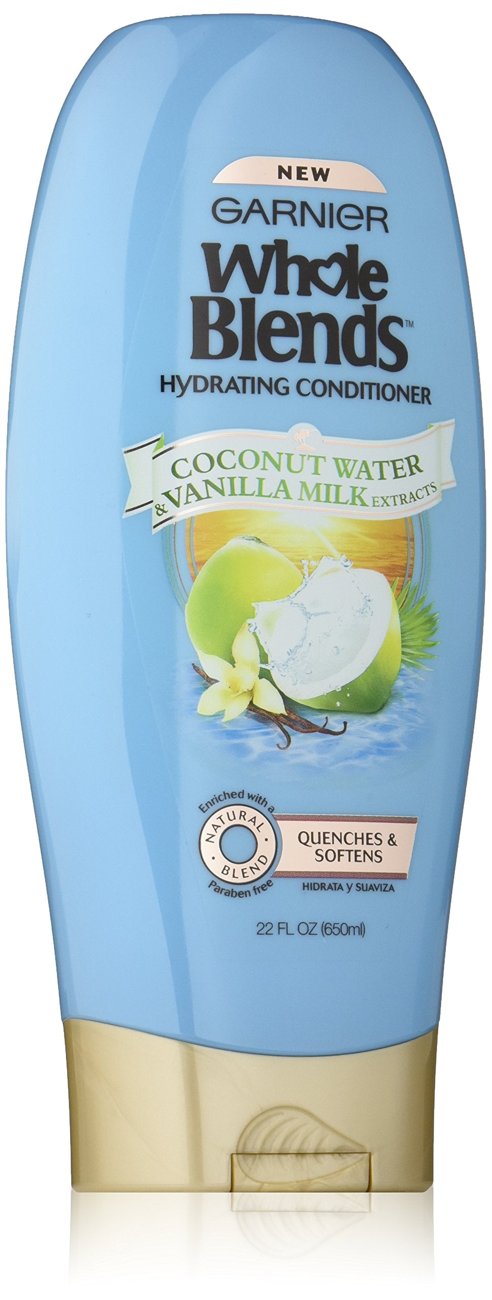 Garnier bottle front label showing product name and scent benefits