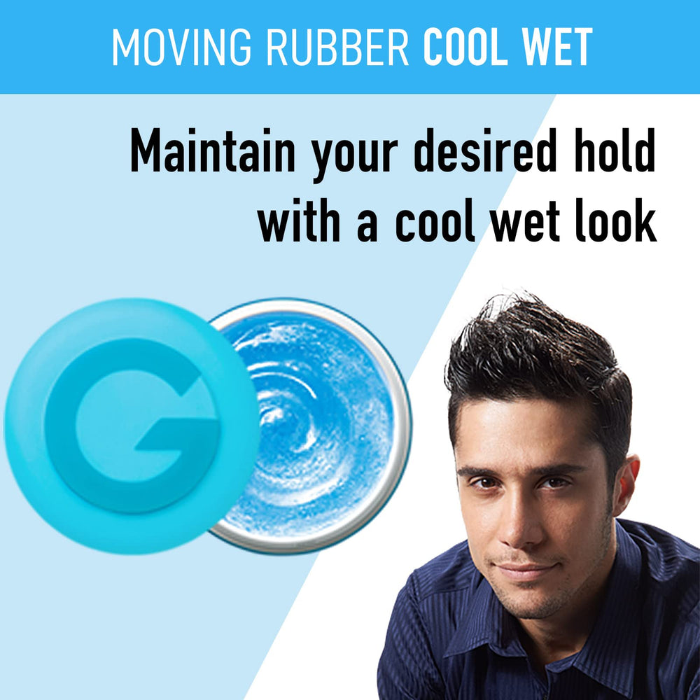 Gatsby wax on fingers demonstrating effortless application and restyling