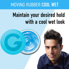 Gatsby wax on fingers demonstrating effortless application and restyling