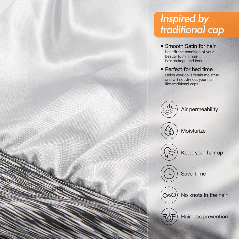 GB Selected close-up of satin lining highlighting smooth texture and hair protection