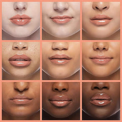 GECOMO lip oil texture drop displaying glossy, non-sticky hydration