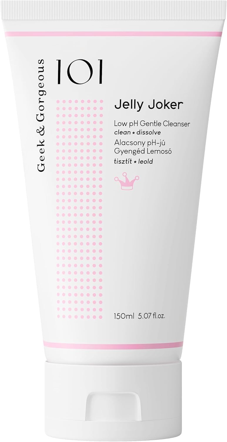 Geek & Gorgeous Jelly Joker front packaging showing bottle and label benefits