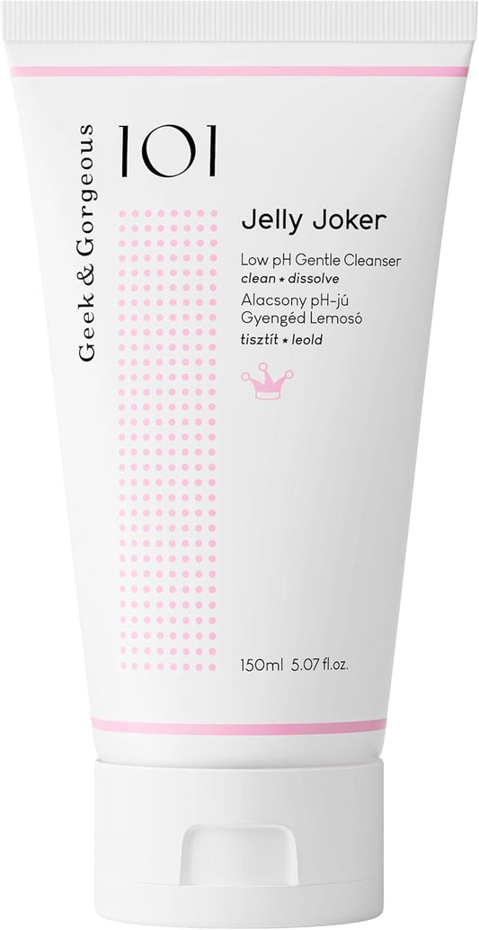 Geek & Gorgeous Jelly Joker front packaging showing bottle and label benefits
