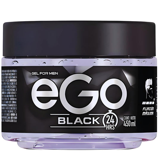 Gel eGo Black front packaging showing brand and 450ml size benefit holding power