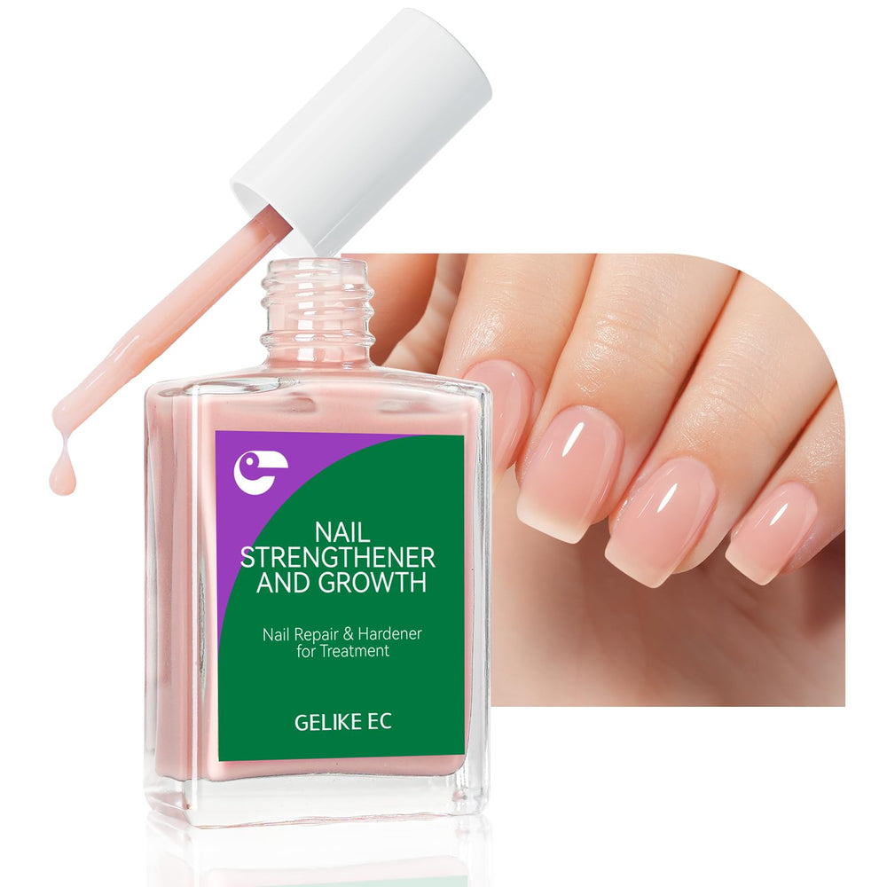 gelike ec front bottle showing nude blush polish and quick application benefit