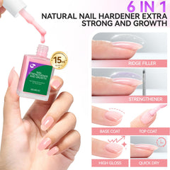 gelike ec nail before and after comparison showing stronger nails
