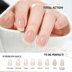 gelike ec nude blush swatch on fingertips showing natural glossy finish