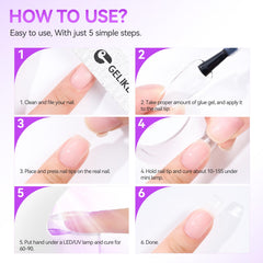 gelike ec packaging and instructions displayed for clear user guidance