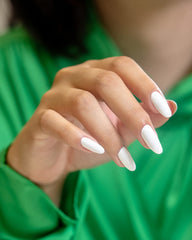 Gelish Arctic Freeze applied on model nails showcasing salon-quality result benefit