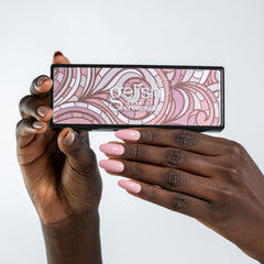 Gelish high gloss finish closeup revealing durable shine and chip-resistant look
