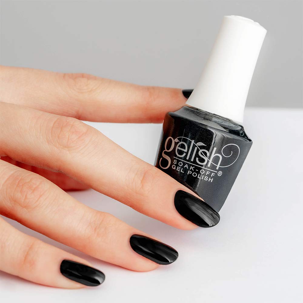 Gelish cap detail of mini bottle highlighting secure closure and travel-ready benefit