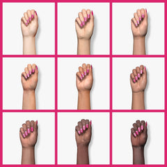 Gelish mini High Voltage painted nails in use showing durable color benefit