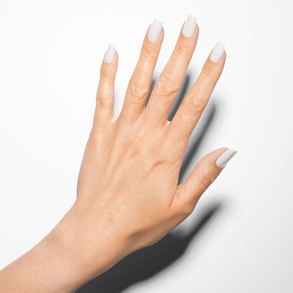 Close-up of Gelish cured Sheek White highlighting high-gloss durability