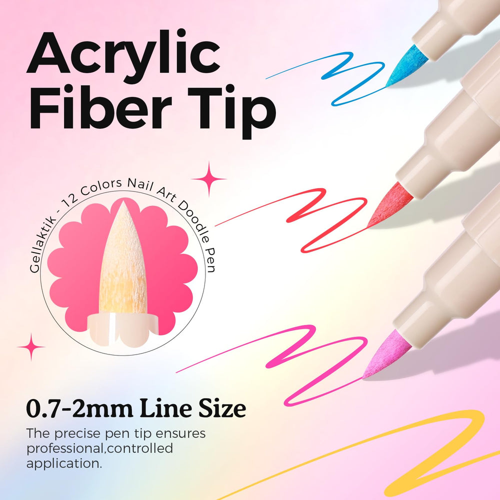 GELLAKTIK fine tip closeup demonstrating precise 0.7mm control