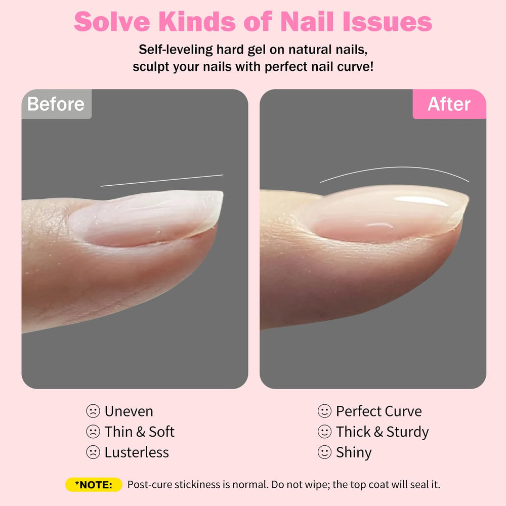 GELLAKTIK four shade lineup in clear white nude pink for versatile looks