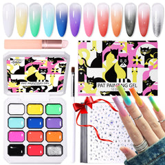 GELLAKTIK front packaging showing compact 12-color gel palette and tools for easy selection