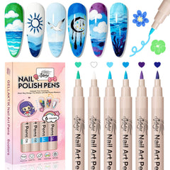 GELLAKTIK front packaging showing six-color nail art pen set, convenient travel-ready kit