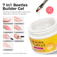 GELLAKTIK gel applied on a nail form demonstrating easy sculpting control