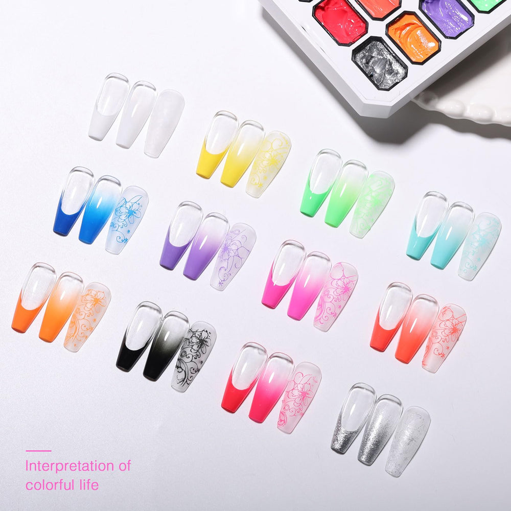 GELLAKTIK manicure in progress on hand illustrating beginner-friendly ombre results