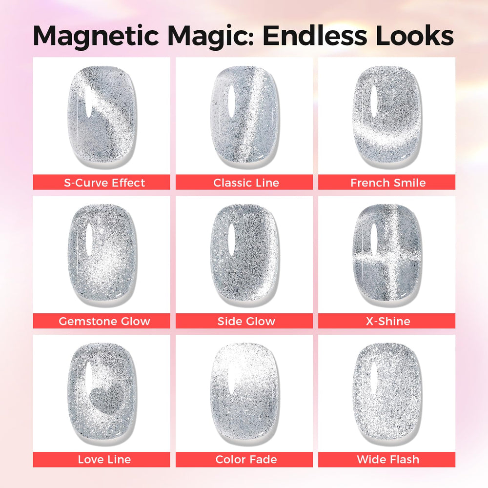 GELLAKTIK silver polish on model hands showing salon-quality finish and long-lasting shine