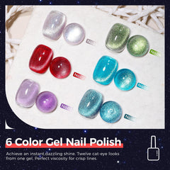 GELLAKTIK six shades array demonstrating color variety and magnetic effects