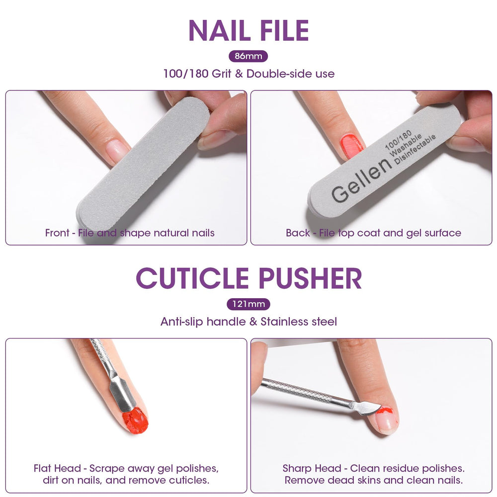 GELLEN clean nails after removal demonstrating smooth, residue-free finish advantage