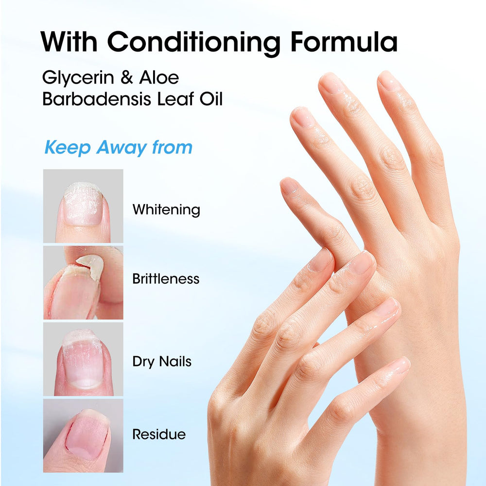 GELLEN bottle on a manicure desk in use for faster at-home polish removal