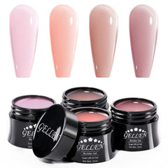 GELLEN builder gel kit front packaging showing four colors and gift box benefit