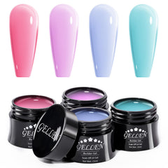 GELLEN front packaging showing four pastel builder gels and gift box benefit: neat presentation
