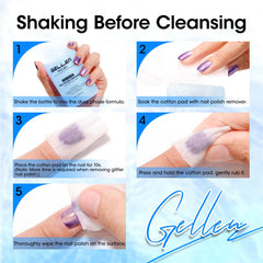 GELLEN cap removed with bottle being shaken, showing mixing of dual phases