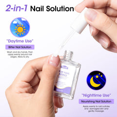 GELLEN clear polish on fingernail closeup showing invisible protection benefit