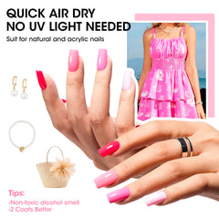 GELLEN on fingernails in a home manicure scene illustrating fast air‑dry finish