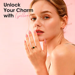 GELLEN French base demonstration using milky white as a soft nail foundation