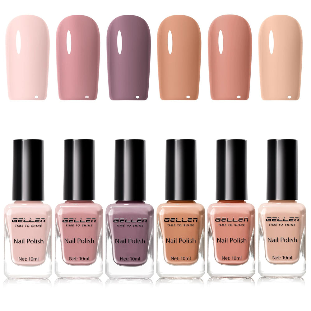 GELLEN front packaging showing all six neutral shades and clean presentation benefits